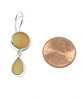 Shades of Amber Sea Glass Double Drop Earrings