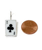 Ace of Clubs Playing Card Vintage Pottery Single Drop Earrings