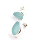 Light Aqua Sea Glass Natural Shape Post Earrings