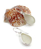 Clear Sea Glass Open Back Drop Earrings