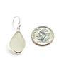 Clear Sea Glass Open Back Drop Earrings