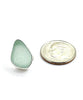 Aqua Sea Glass Natural Shape Post Earrings