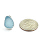 Aqua Sea Glass Natural Shape Post Earrings