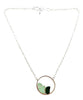 Forest Green, Jadeite and Soft Green Sea Glass Hoop Necklace