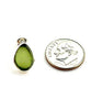 Dark Olive Sea Glass Natural Shape Post Earrings