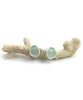 Soft Aqua Sea Glass Natural Shape Post Earrings