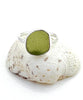 Green Sea Glass Ring Simple Round Band - Size 6.5