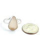 Pink Sea Glass Ring Simple Round Band - Size 7