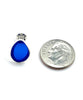 Cobalt Blue Sea Glass Natural Shape Post Earrings