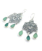 Lace Cast in Sterling Silver with Three Sea Glass Drops #3