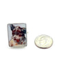 Crazy Dog Rectangle Vintage Pottery Ring- Size 6