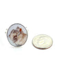 Light Brown Dog Oval Vintage Pottery Ring- Size 7