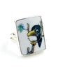 Cartoon Bird Vintage Pottery Ring- Size 6