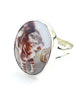 Angry Cat Vintage Pottery Ring- Size 9