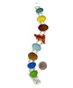 Textured Earth Tone Sea Glass with Agate Koi Double Link Bracelet - 8
