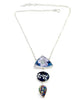 Bold Textured Flower Vintage Pottery Triple Necklace