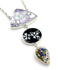 Bold Textured Flower Vintage Pottery Triple Necklace