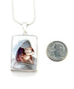 Sneaky Cat Pendant on Silver Chain