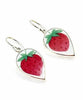 Strawberry Vintage Pottery Tear Drop Earrings