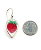 Strawberry Vintage Pottery Tear Drop Earrings