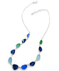 Blue, Green & Aqua Sea Glass & Pottery 11 Piece Necklace