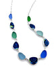 Blue, Green & Aqua Sea Glass & Pottery 11 Piece Necklace