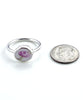 Romantic Pink Rose Vintage Pottery Oval Ring- Size 7