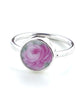 Delicate Pink Rose Vintage Pottery Round Ring- Size 7.5