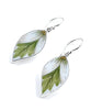 Daisy Leaves Vintage Pottery Large Leaf Single Drop Earrings