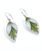 Daisy Leaves Vintage Pottery Large Leaf Single Drop Earrings