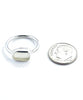 Clear Sea Glass Ring Simple Round Band - Size 6.5