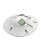 Light Olive Green Sea Glass Ring Simple Round Band - Size 6.5