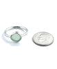 Soft Sage Green Sea Glass Ring Simple Round Band - Size 6.5