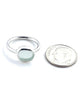 Soft Aqua Clear Sea Glass Ring Simple Round Band - Size 4.5