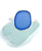 Blue Sea Glass Ring Simple Round Band - Size 8.5