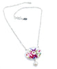 Flower Bouquet Vintage Pottery and Pearl Necklace