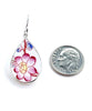 Red & Yellow Flower Vintage Pottery Drop Single Drop Earrings