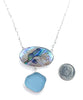 Large Abalone with Textured Aqua Necklace