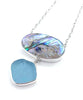 Large Abalone with Textured Aqua Necklace