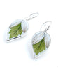White Daisy Leaves Vintage Pottery Large Leaf Single Drop Earrings