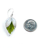 White Daisy Leaves Vintage Pottery Large Leaf Single Drop Earrings