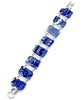 Blue Willow Vintage Pottery Double Link Shard Bracelet - 7 3/4