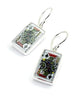 Jack of Spades Vintage Pottery Single Drop Earrings
