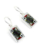 Jack of Spades Vintage Pottery Single Drop Earrings