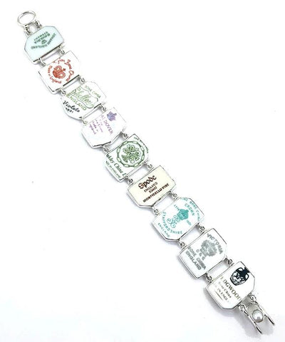 Reserved For Penny - Makers Mark Vintage Pottery Double Link Shard Bracelet - 8 1/2