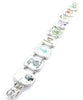Reserved For Penny - Makers Mark Vintage Pottery Double Link Shard Bracelet - 8 1/2