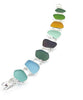 Earth Tone Sea Glass Double Link Bracelet - 7 3/4