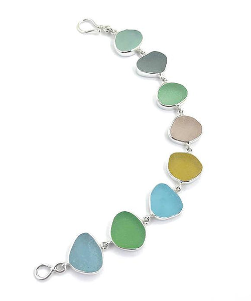 Pastel Sea Glass Bracelet - 7 1/2