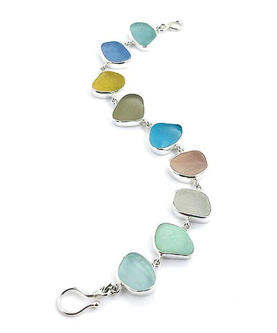 Pastel Sea Glass Bracelet #2 - 7 3/4