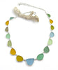 Light Earth Tone Sea Glass 15 Piece Necklace